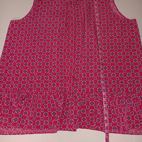 DG2 by DIANE GILMAN SLEEVELESS RUFFLED TRIM TOP - Picture 2 of 15